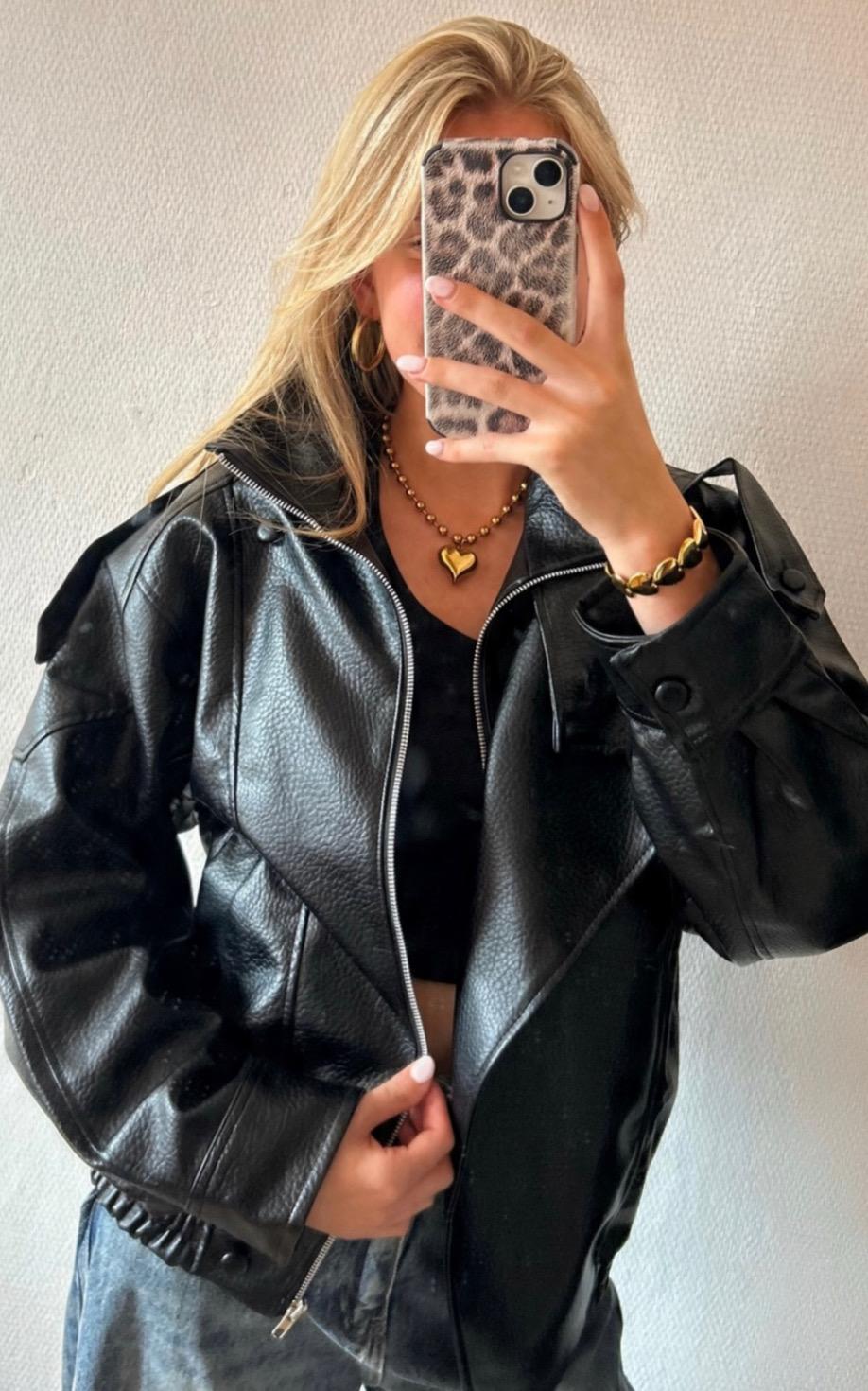 LEATHER JACKET • Black