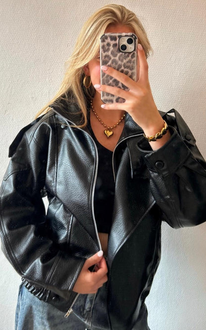 LEATHER JACKET • Black